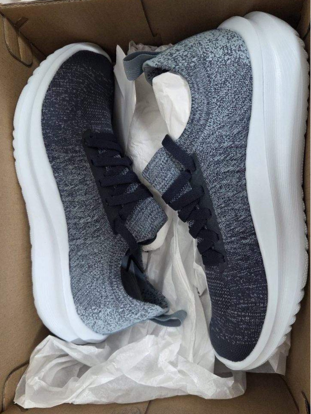 Cloudsteppers by Clarks Gray Gradient Knit Slip-On Sneakers with White Sole